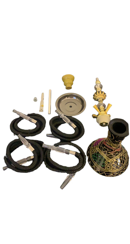 Wholesale Black Four Hose Hookah