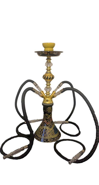 Wholesale Black Four Hose Hookah